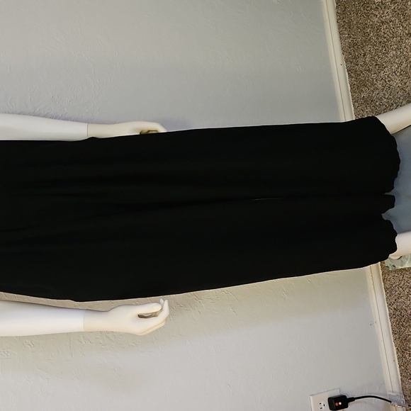 Vtg DACESLON Oversized Baggy Linen Blend Wide Leg Black Overall Jumpsuit - Picture 6 of 12